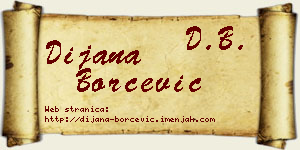 Dijana Borčević vizit kartica